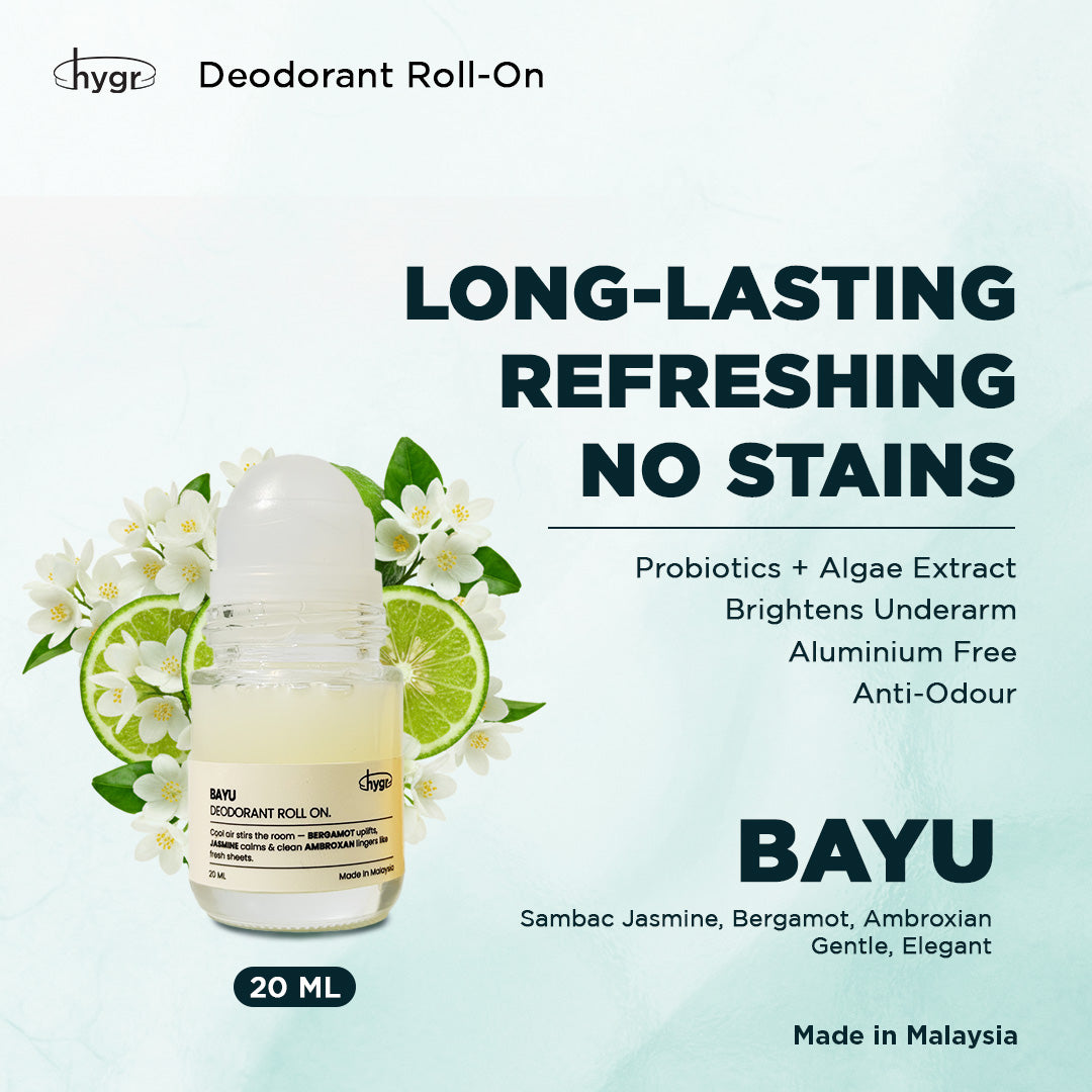 HYGR Deodorant Roll-On 20ml Refillable Scent
