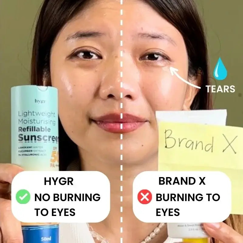 Lightweight Moisturising Refillable Sunscreen + 1% Hyaluronic Acid (No White Cast)