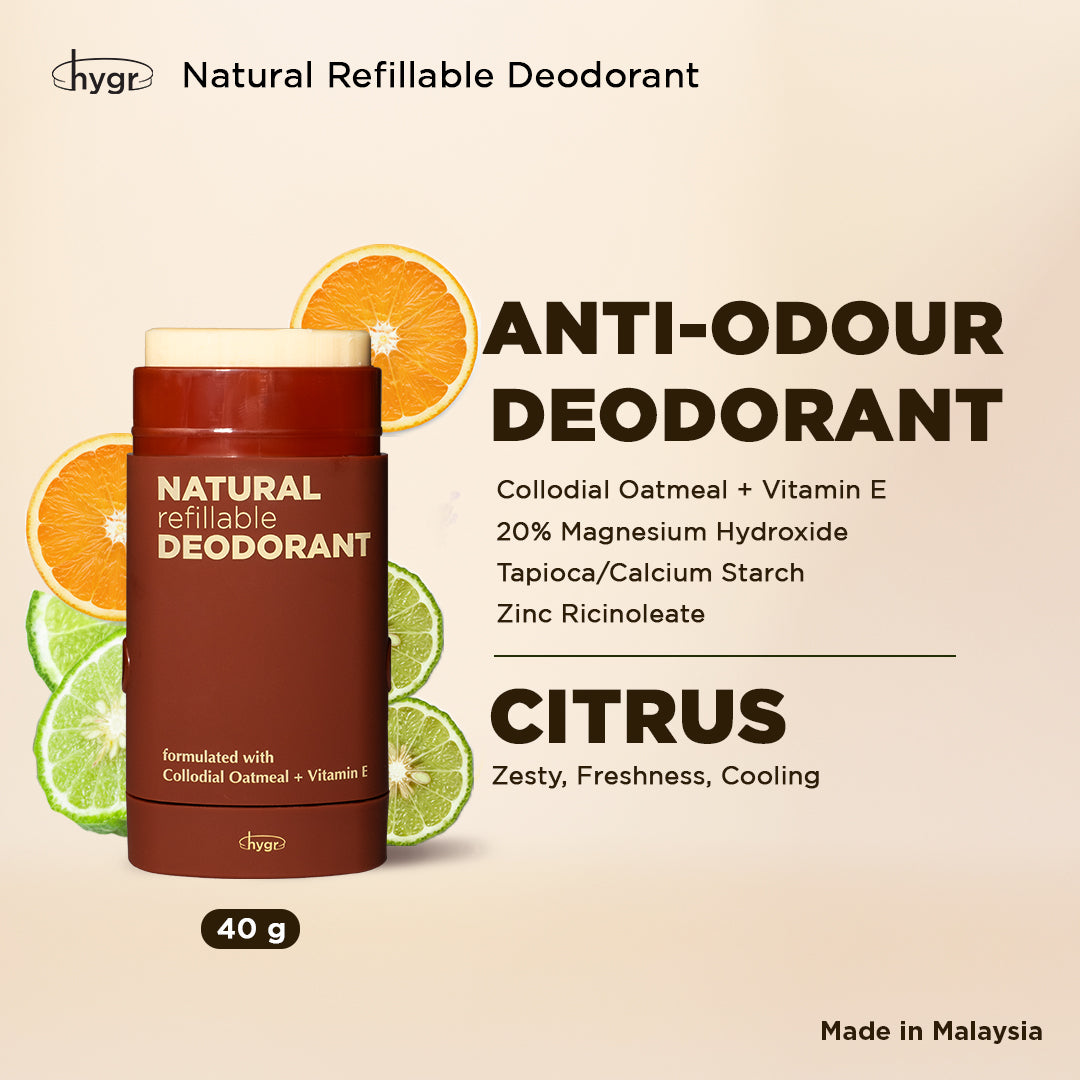 hygr Deo Lipa Bundle Set - Natural Refillable Deodorant + Tinted Lip Balm
