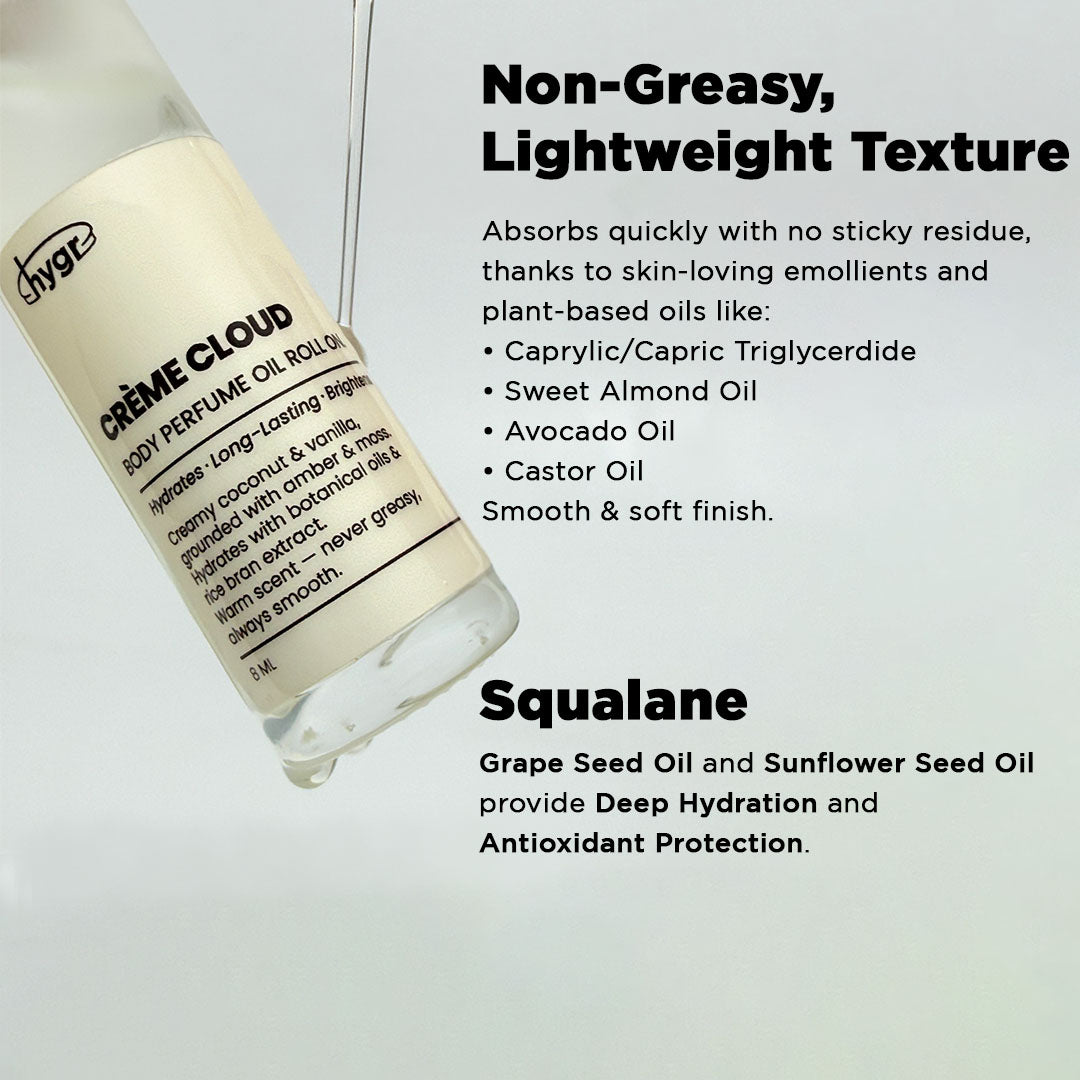 HYGR Body Oil Mist | Hydration Smoothen Skin Brighten Skin Lotion Scented Oil
