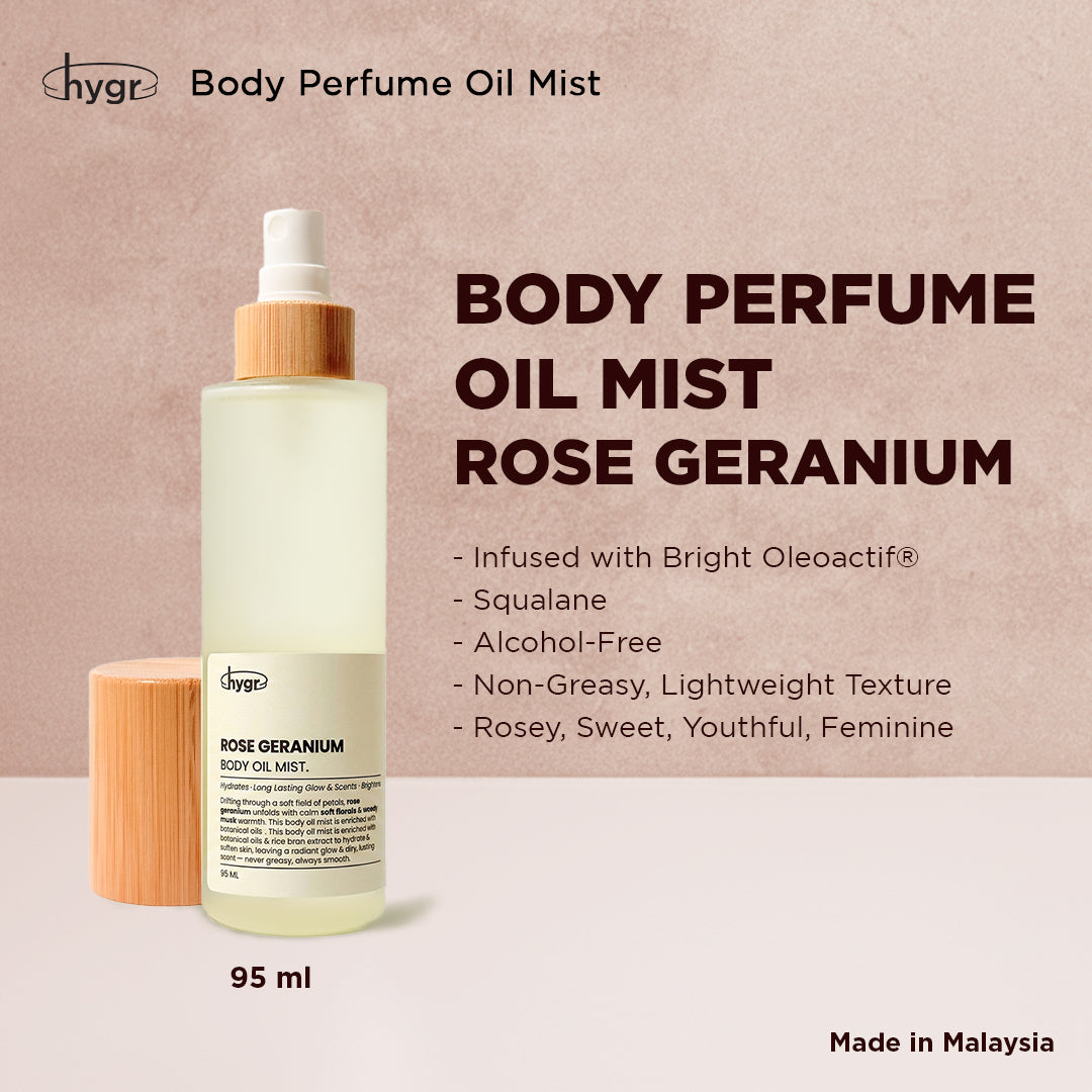 HYGR Body Oil Mist | Hydration Smoothen Skin Brighten Skin Lotion Scented Oil