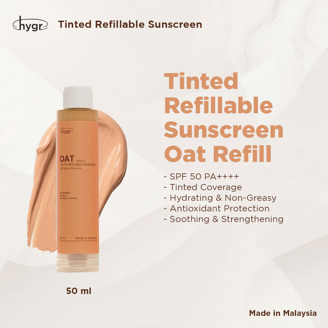 HYGR Tinted Sunscreen 50 ml | Milk Oat Cocoa