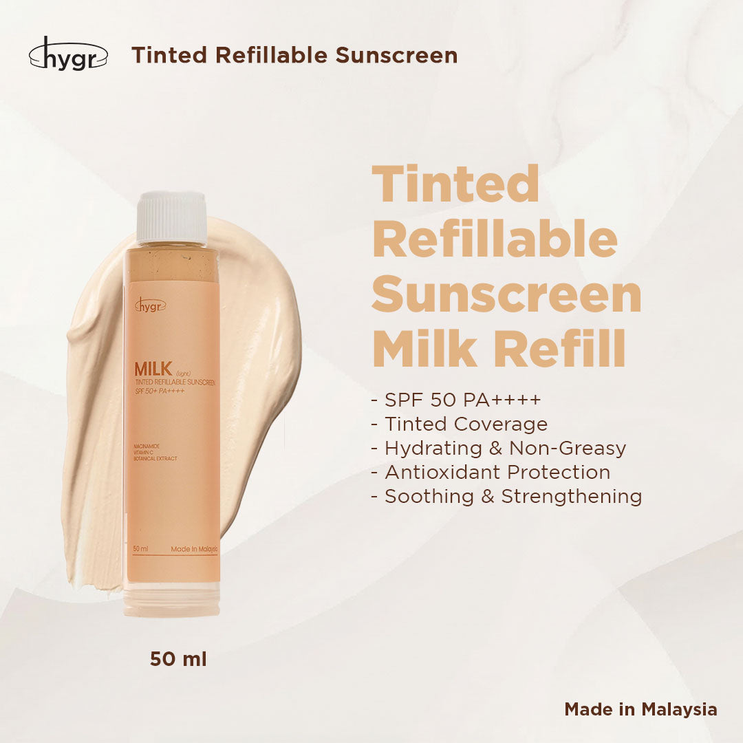 HYGR Tinted Sunscreen 50 ml | Milk Oat Cocoa
