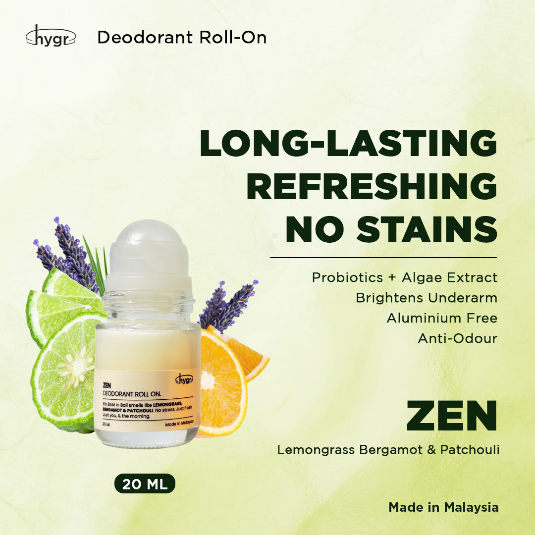 HYGR Deodorant Roll-On 20ml Refillable Scent
