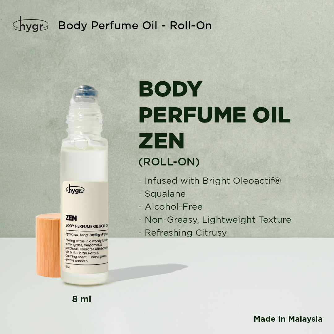 HYGR Body Oil Mist | Hydration Smoothen Skin Brighten Skin Lotion Scented Oil