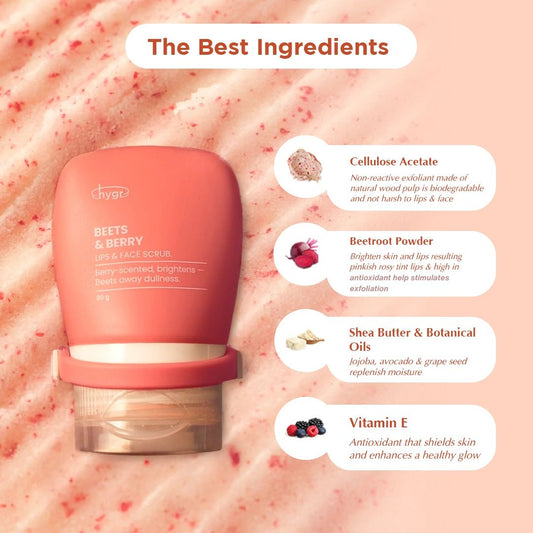 HYGR Berry Unbeetable Lip & Face Scrub 30g