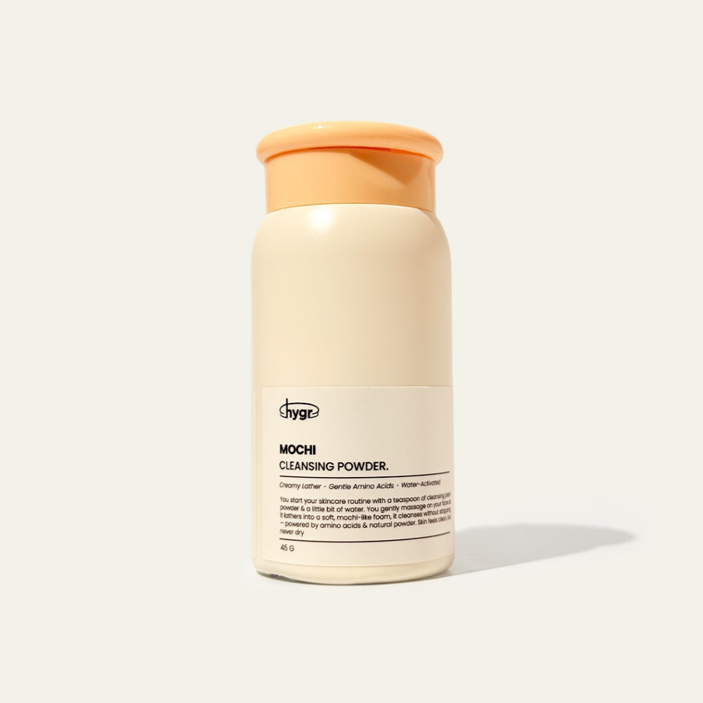 HYGR Mochi Cleansing Powder (45g) | Gentle Amino Acid Powder to Foam Facial Cleanser | Deep Cleansing & Non-Drying
