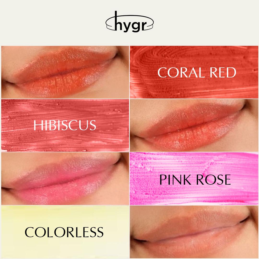 Trio Bamboo Refillable Natural Tinted Lip Balm Bundle + 2 % Hyaluronic Acid: 4g X 3
