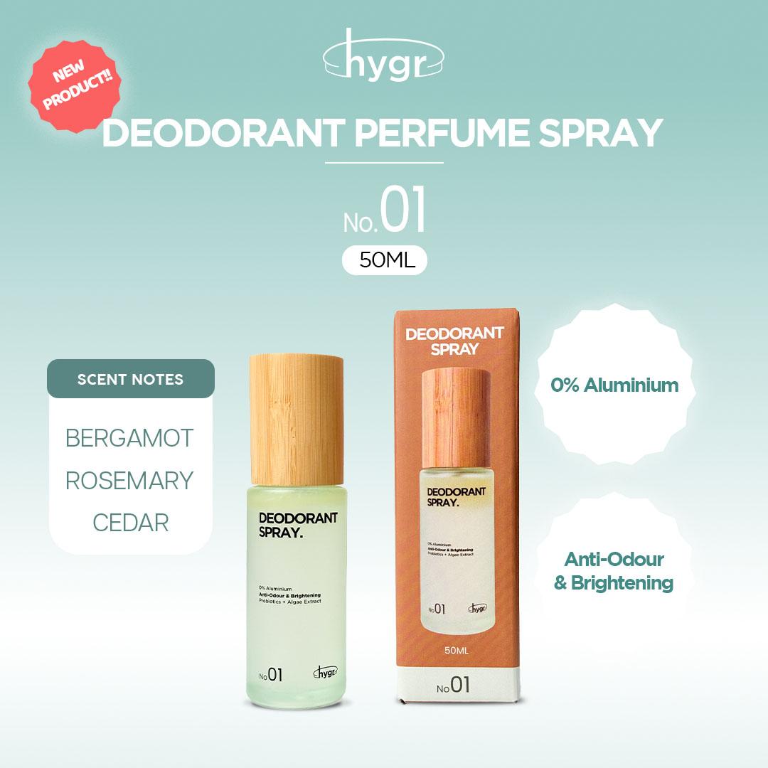 NEW Hygr's Refillable Deodorant Perfume Spray