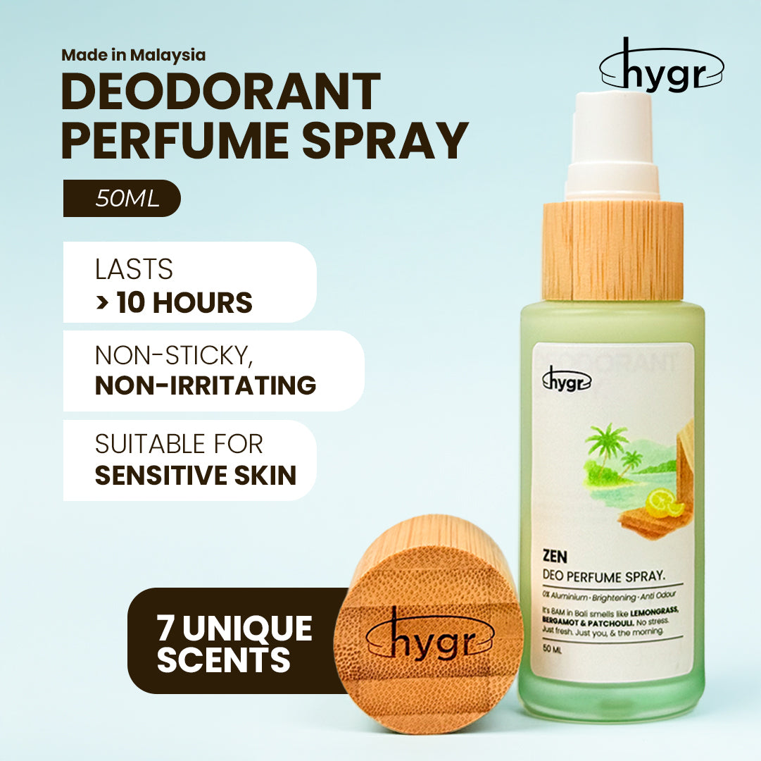 hygr Natural Refillable Deodorant Spray Perfume 50ml