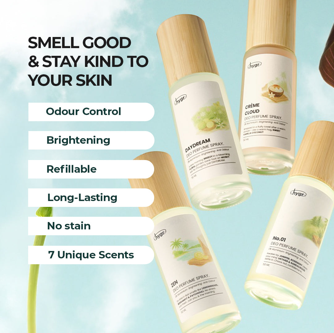 hygr Natural Refillable Deodorant Spray Perfume 50ml
