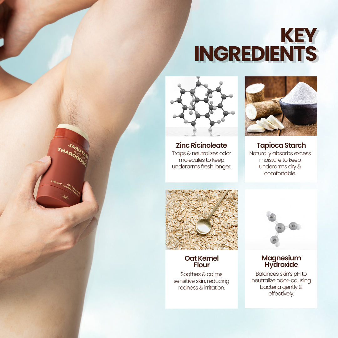 HYGR Smell Be Gone Natural Refillable Deodorant [1 Refill + 1 Case]