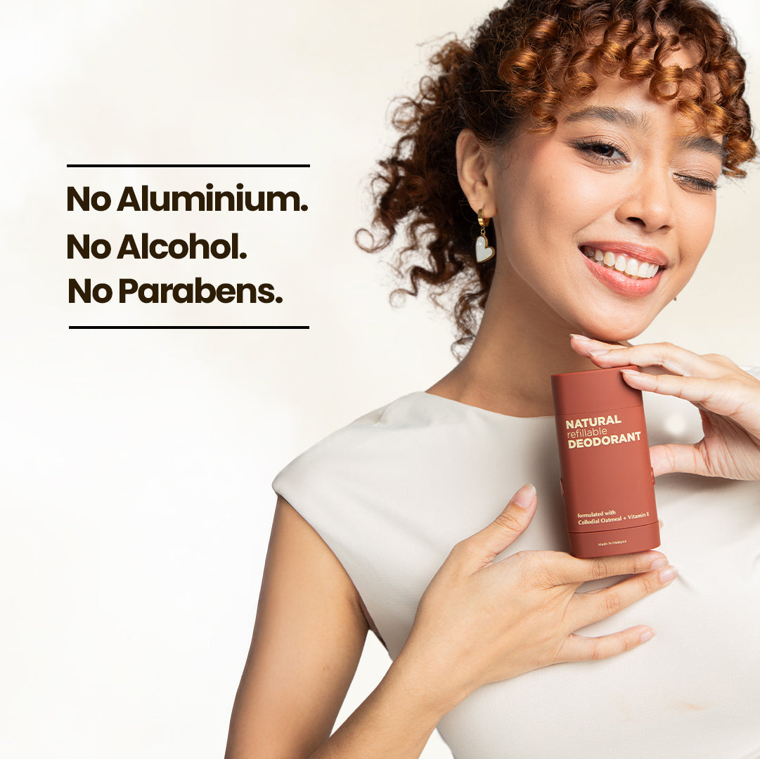 HYGR Smell Be Gone Natural Refillable Deodorant [1 Refill + 1 Case]
