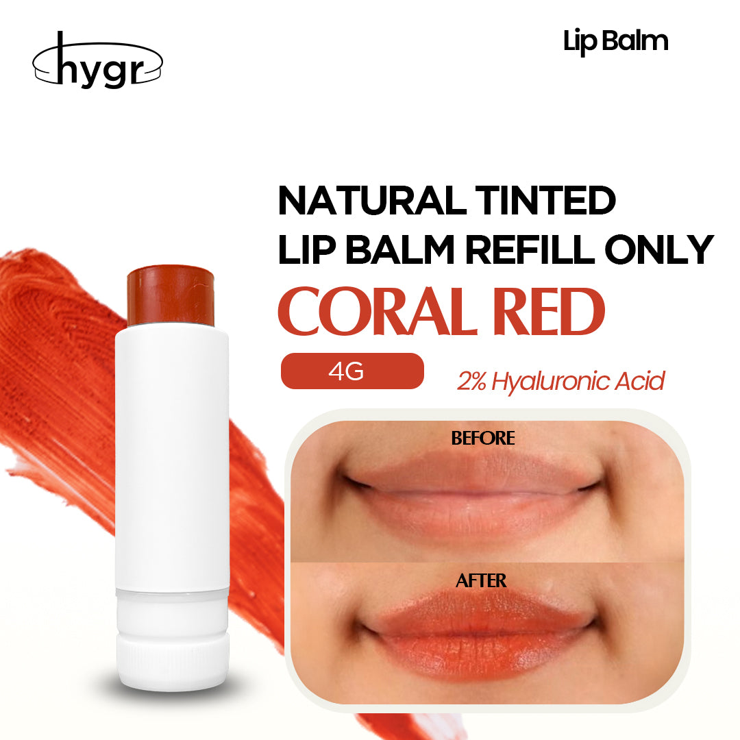 Bamboo Refillable Natural Tinted Lip Balm + 2 % Hyaluronic Acid