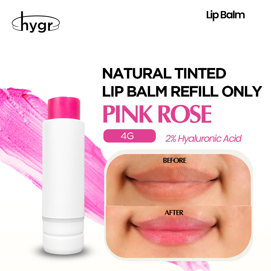 Bamboo Refillable Natural Tinted Lip Balm + 2 % Hyaluronic Acid