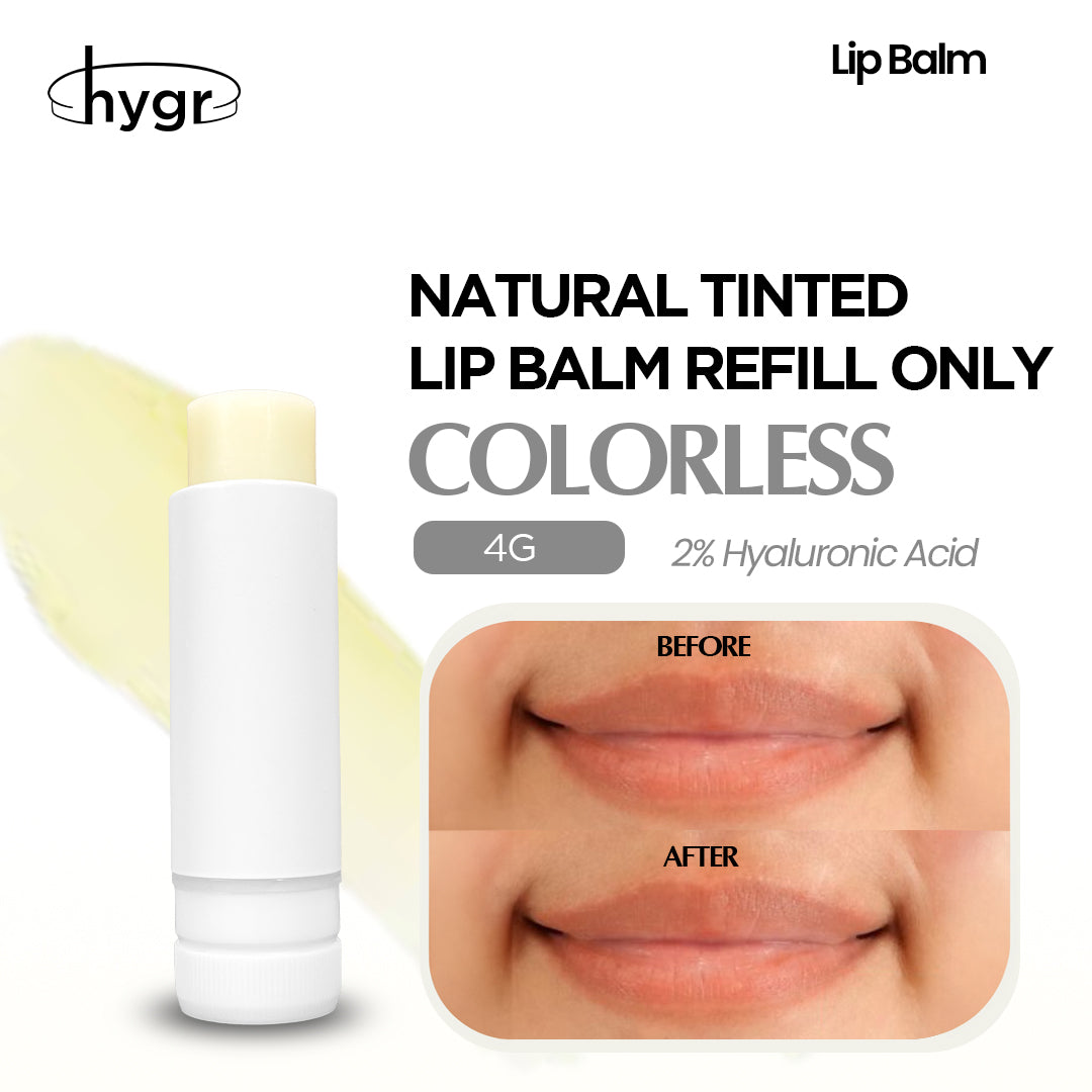 Bamboo Refillable Natural Tinted Lip Balm + 2 % Hyaluronic Acid
