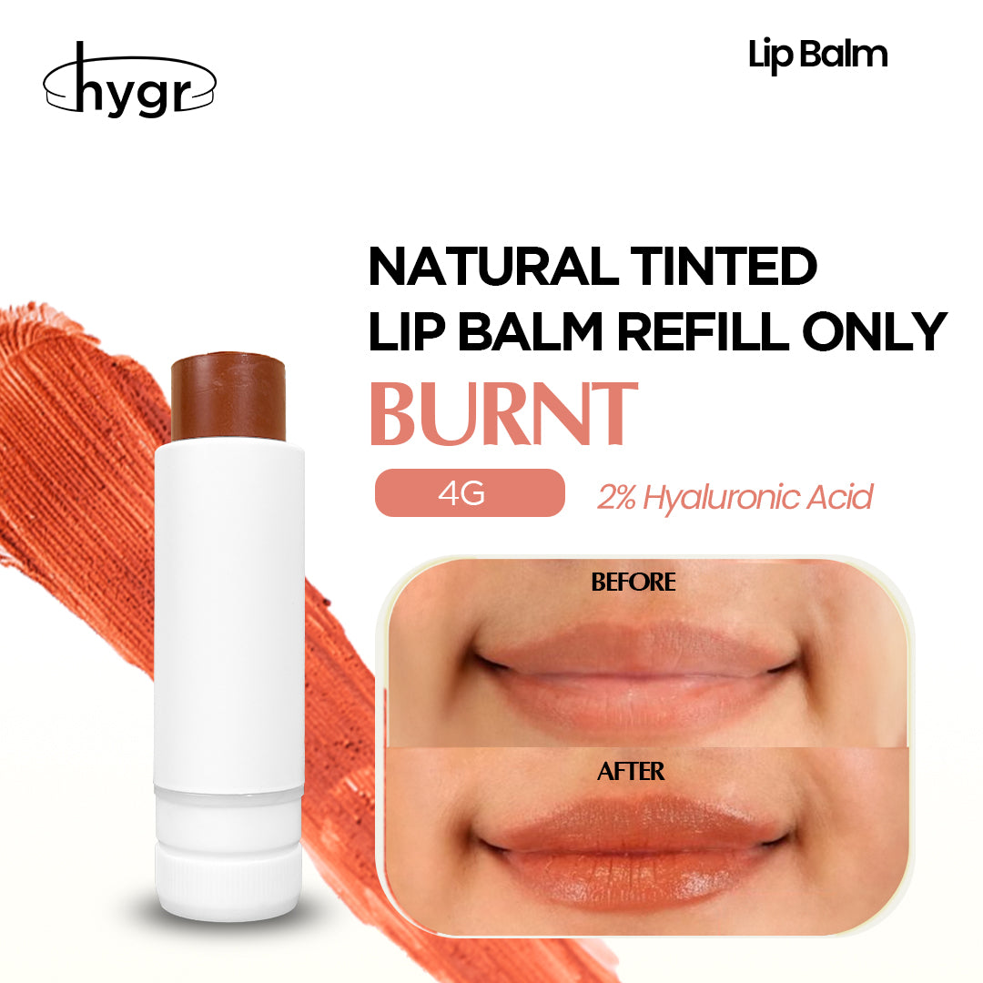 Bamboo Refillable Natural Tinted Lip Balm + 2 % Hyaluronic Acid
