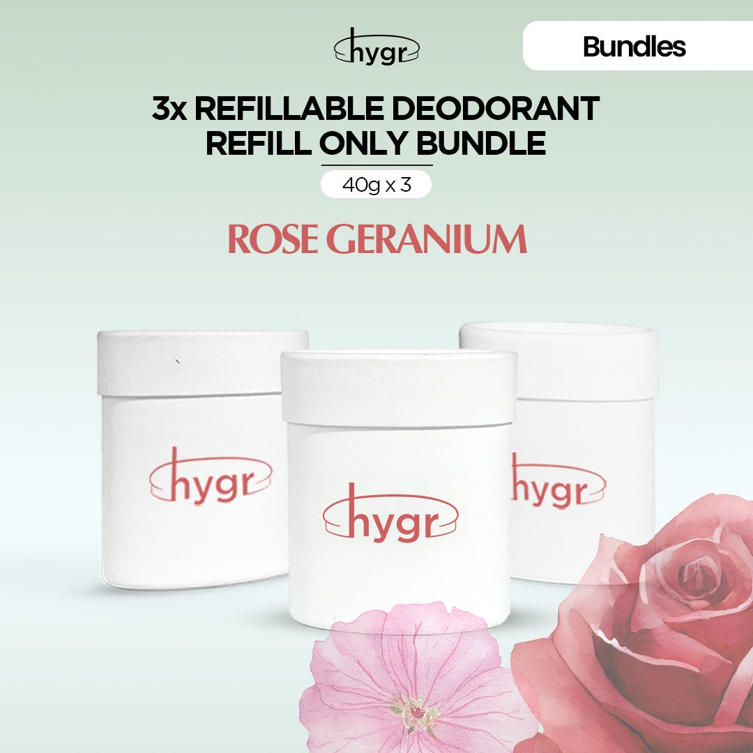 HYGR Refillable Deodorant Refill Bundle [3 Refills]