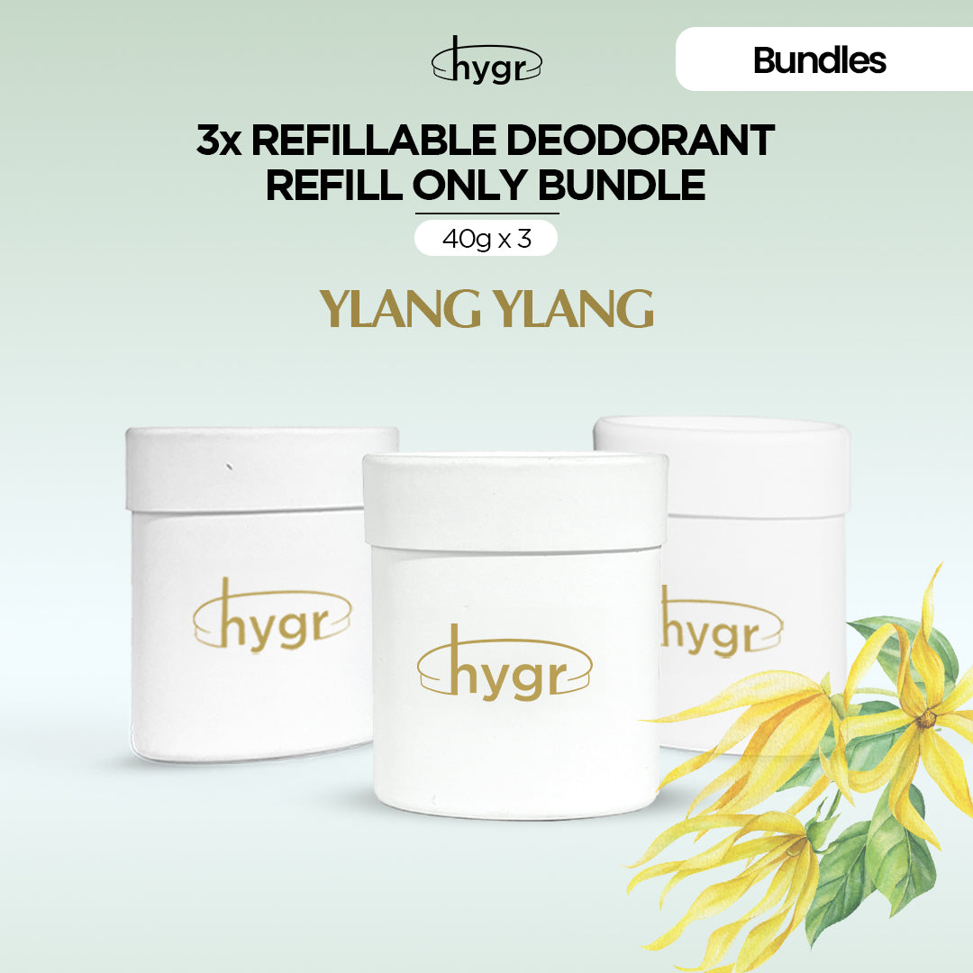 HYGR Refillable Deodorant Refill Bundle [3 Refills]