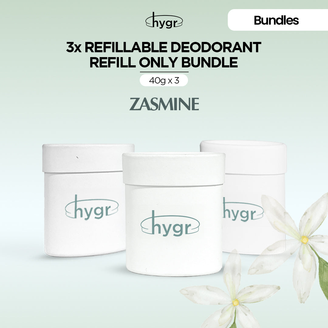HYGR Refillable Deodorant Refill Bundle [3 Refills]