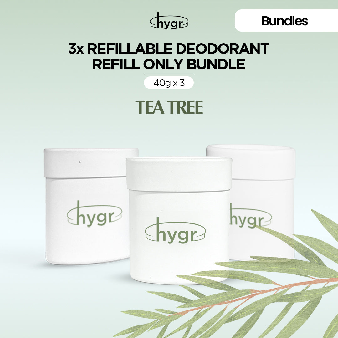 HYGR Refillable Deodorant Refill Bundle [3 Refills]