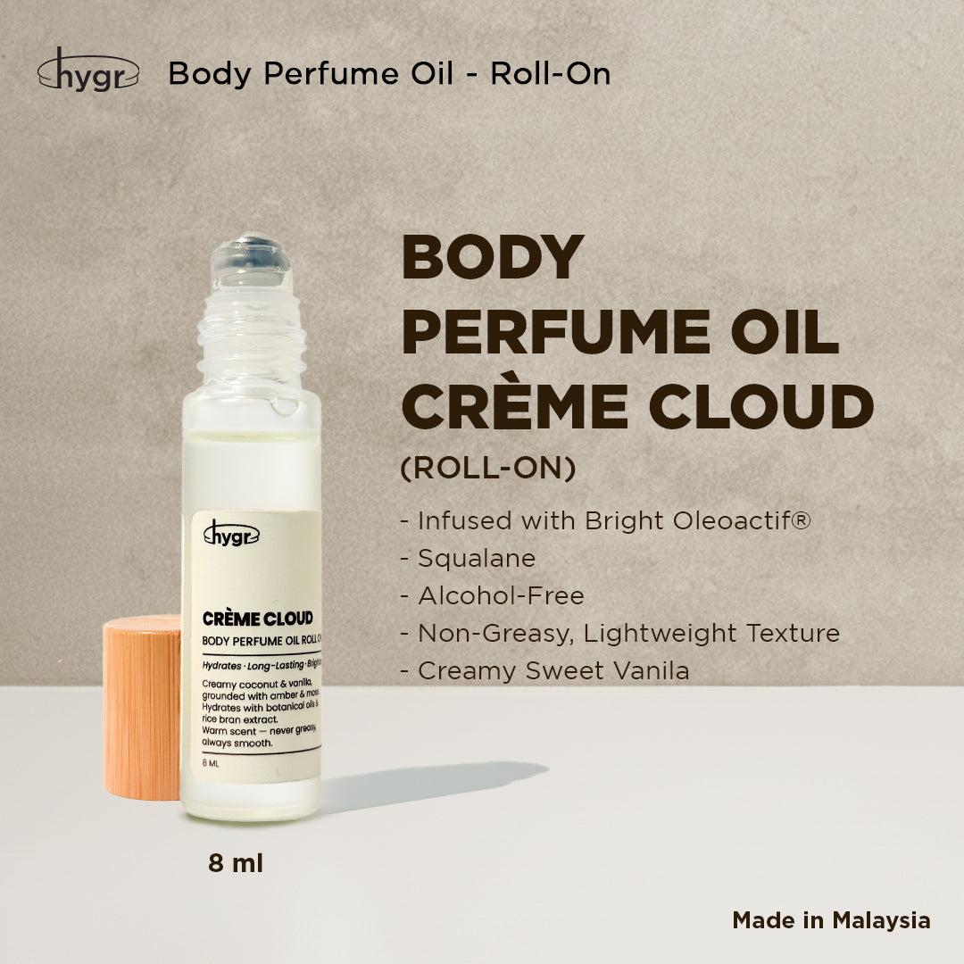 HYGR Body Oil Mist | Hydration Smoothen Skin Brighten Skin Lotion Scented Oil