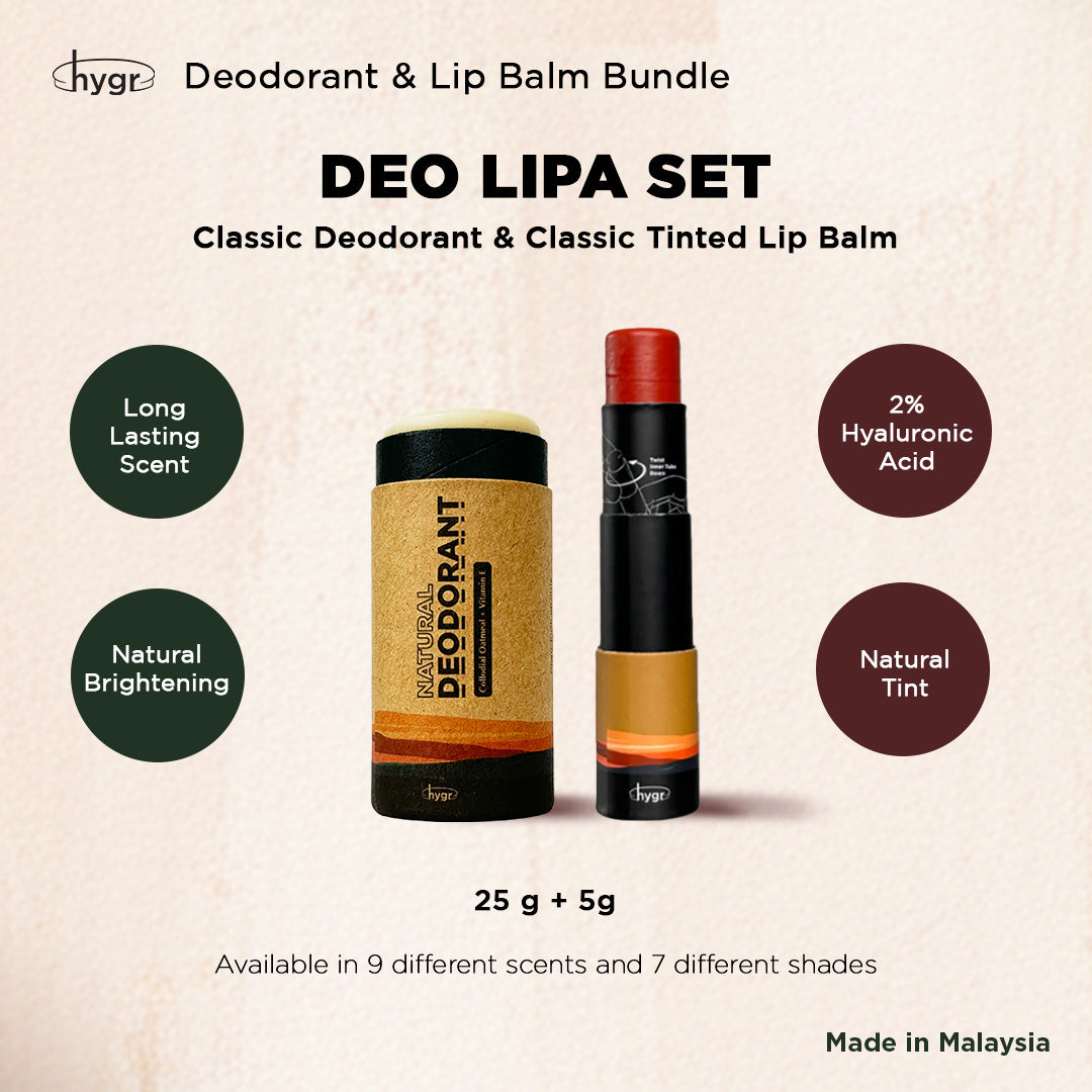 Deo Lipa Papertube Bundle (Lip Balm + 25g Deodorant)