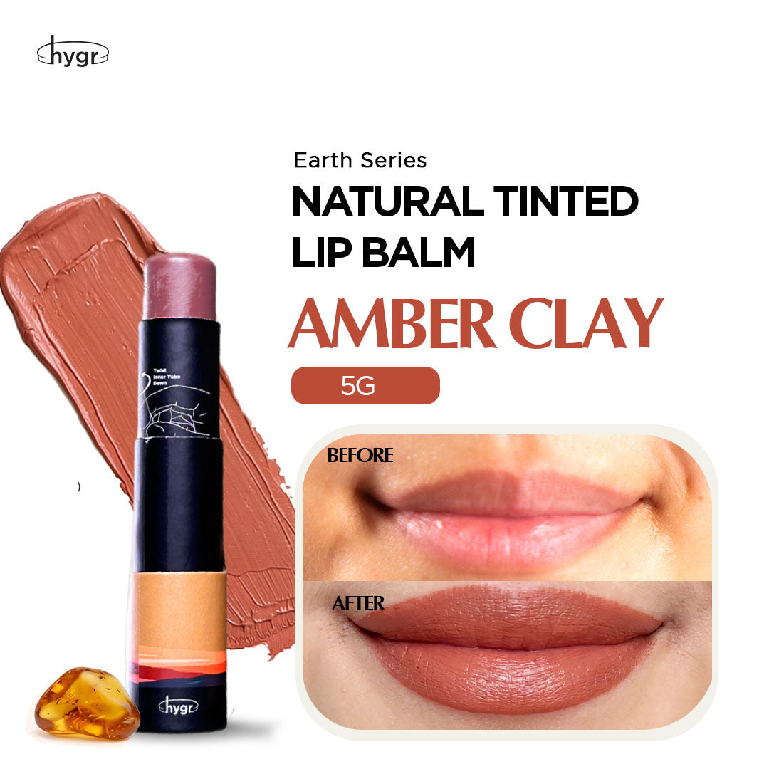 HYGR Natural Paper Tinted Lip Balm Hyaluronic Acid 5g - Earth Series