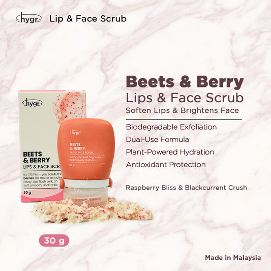 HYGR Berry Unbeetable Lip & Face Scrub 30g
