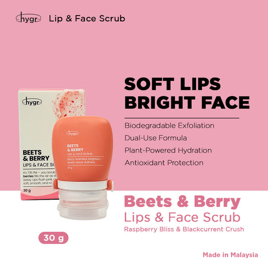 HYGR Berry Unbeetable Lip & Face Scrub