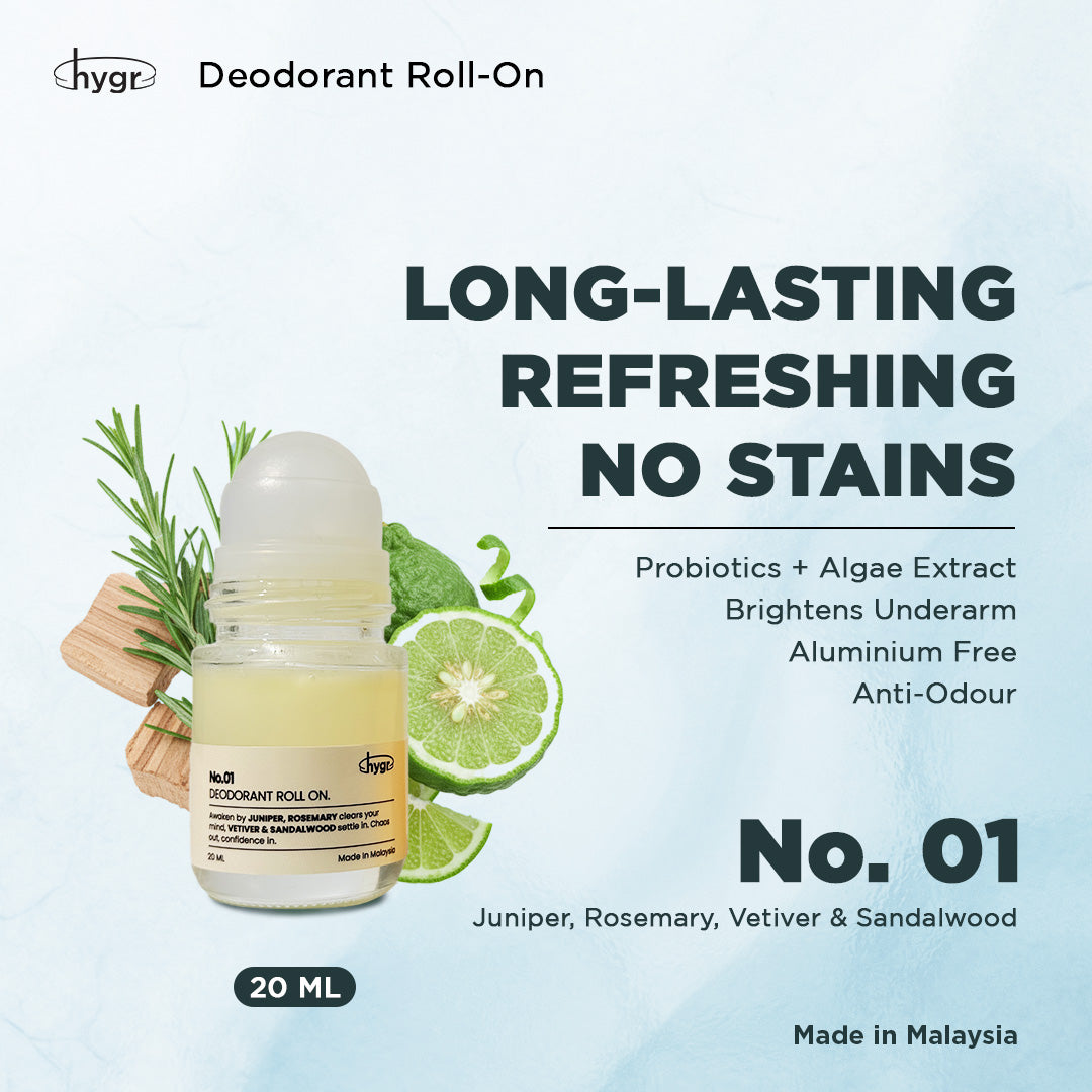 HYGR Deodorant Roll-On 20ml Refillable Scent
