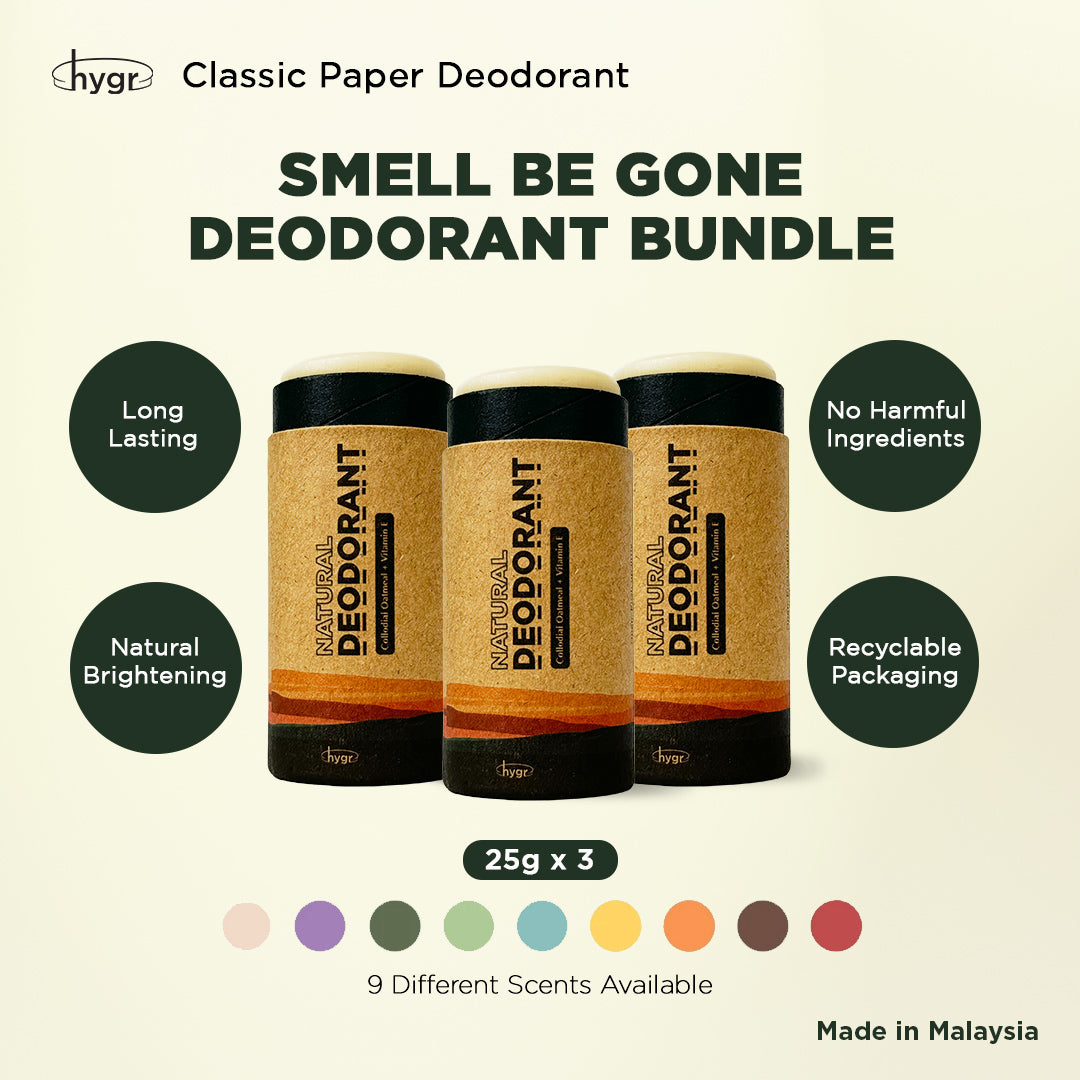 3x 25G Natural Deodorants Bundle