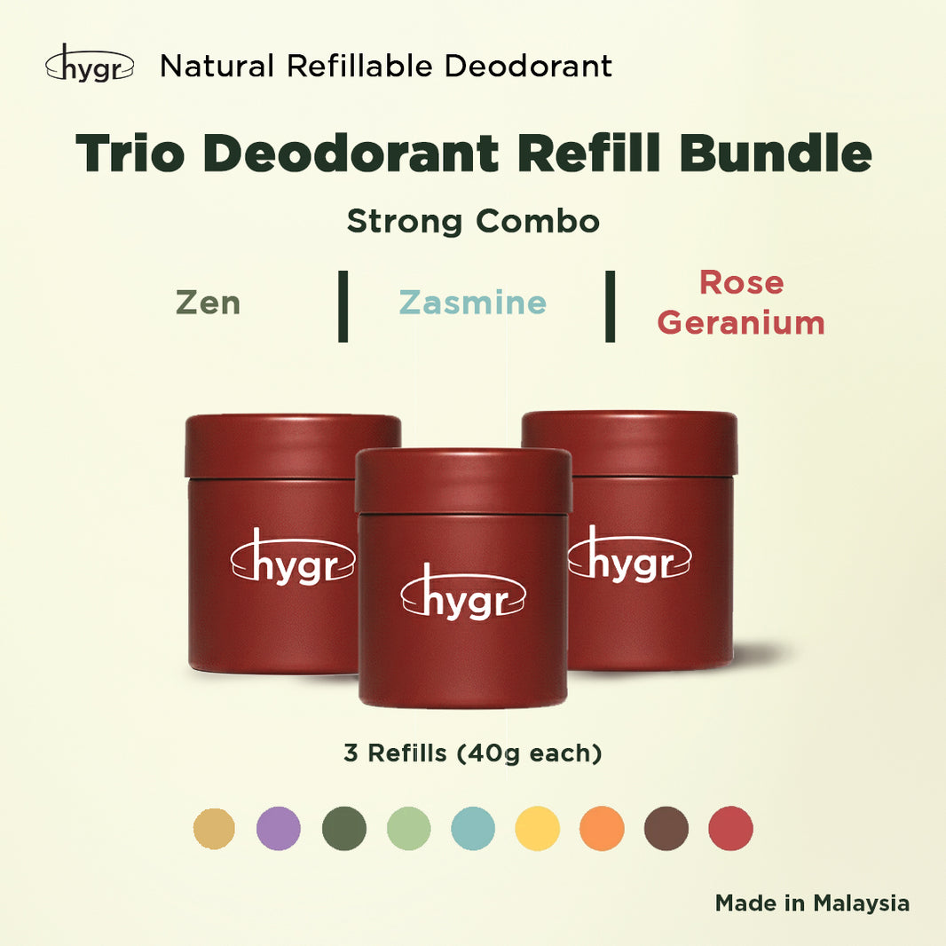 HYGR Refillable Deodorant Refill Bundle [3 Refills]