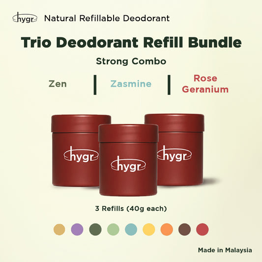 HYGR Refillable Deodorant Refill Bundle [3 Refills]