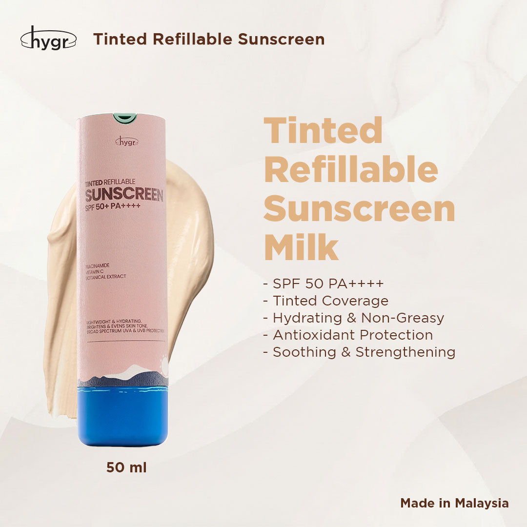 HYGR Tinted Sunscreen 50 ml | Milk Oat Cocoa