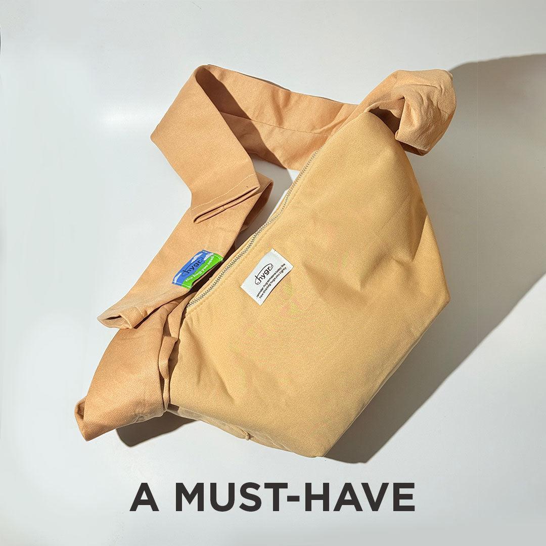HYGR 's Hug Bag Crossbody Shoulder Bag Beige Fashion Beg