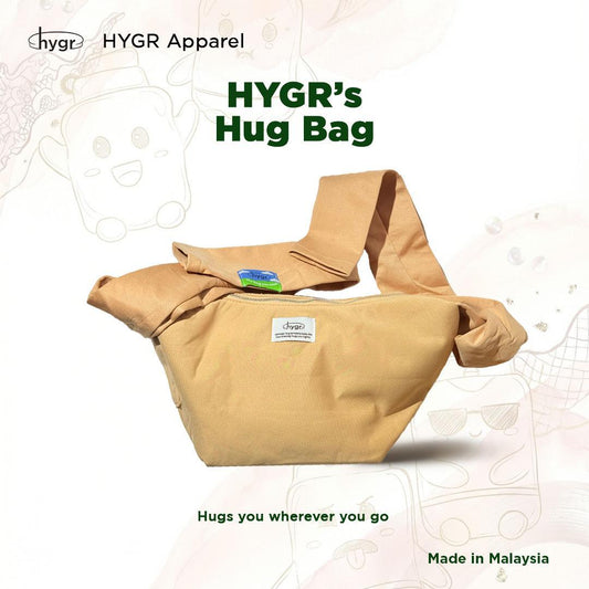 HYGR 's Hug Bag Crossbody Shoulder Bag Beige Fashion Beg