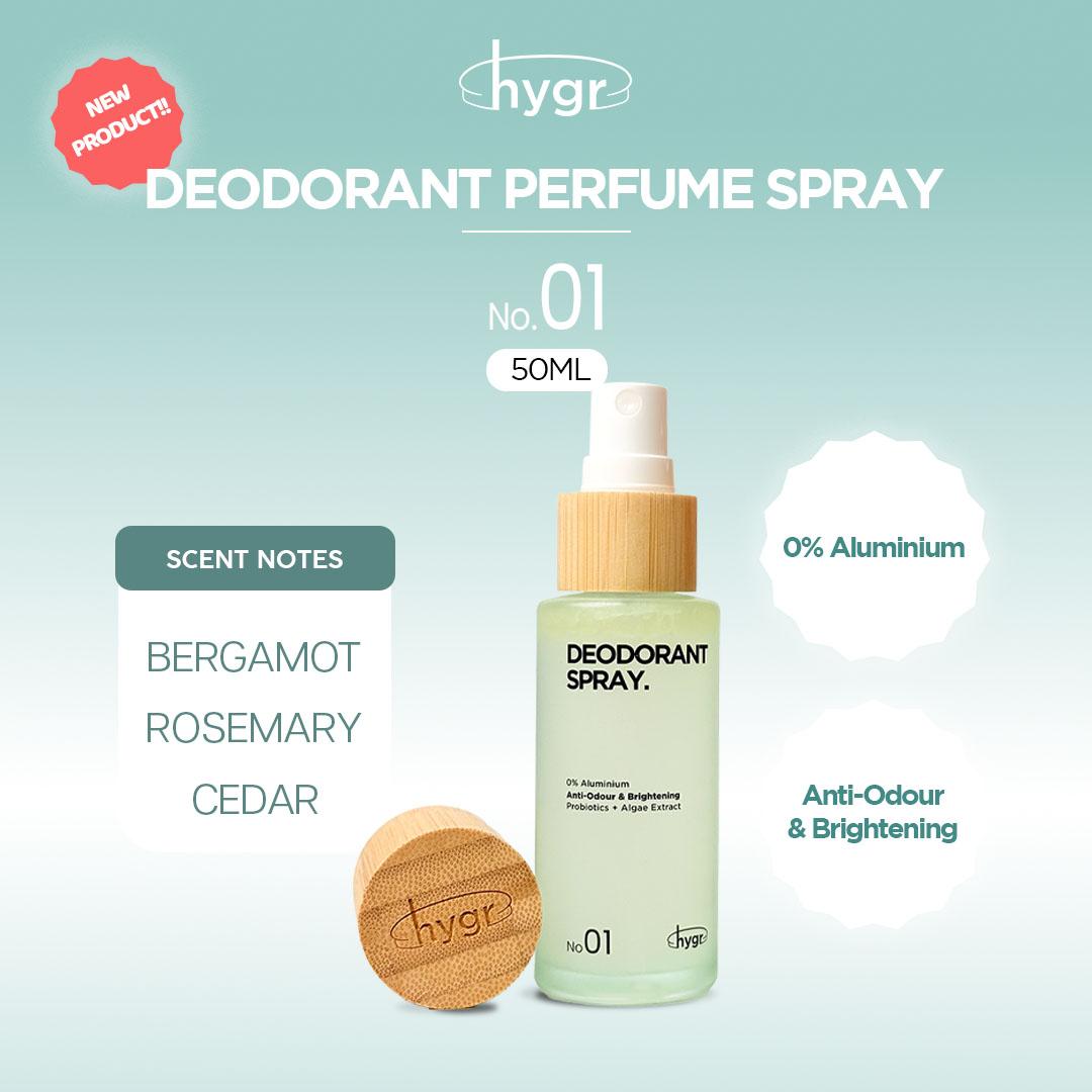 NEW Hygr's Refillable Deodorant Perfume Spray