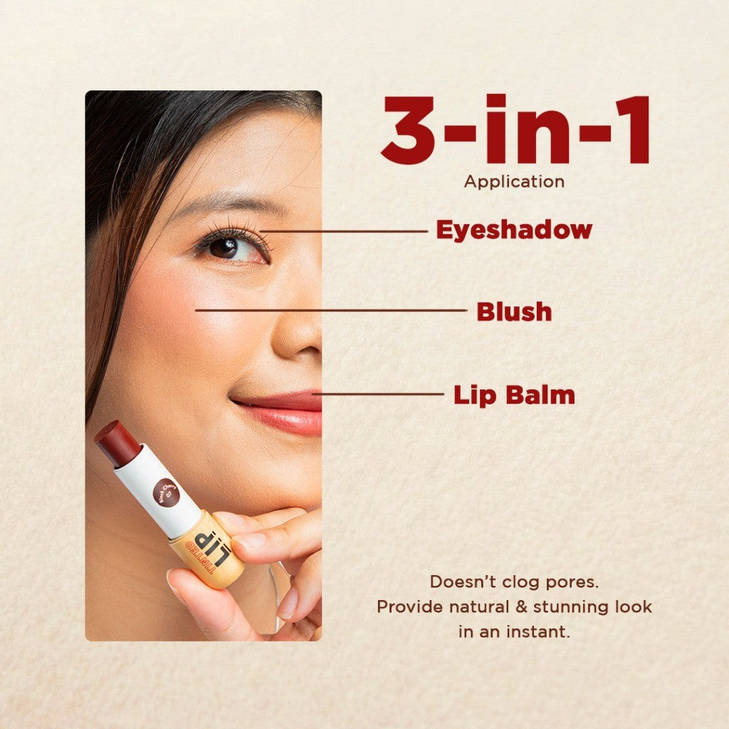 HYGR Bamboo Refillable Natural Tinted Lip Balm Hyaluronic Acid - Earth Series
